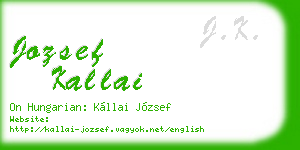 jozsef kallai business card