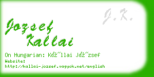 jozsef kallai business card